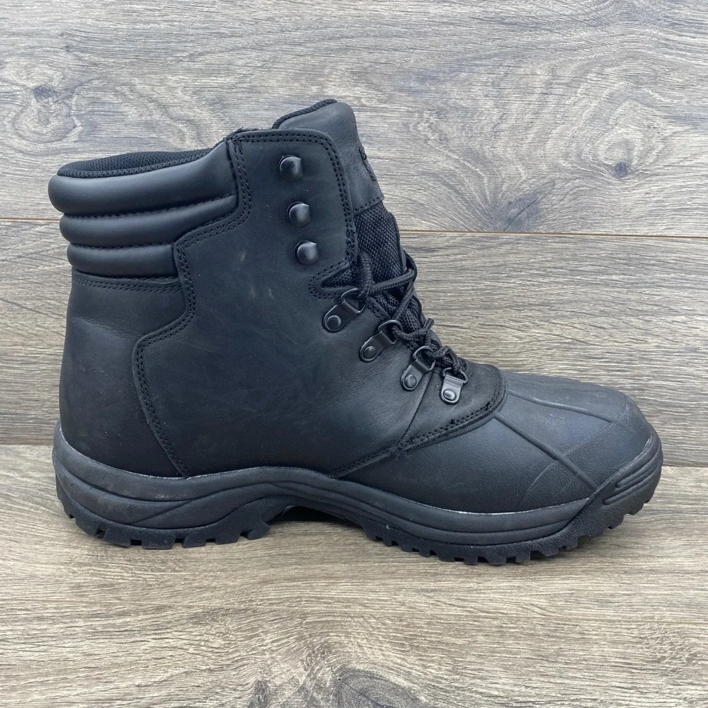 Propet Blizzard Mid Lace Boots Mens 12 XX Black Waterproof Thinsulate M3789